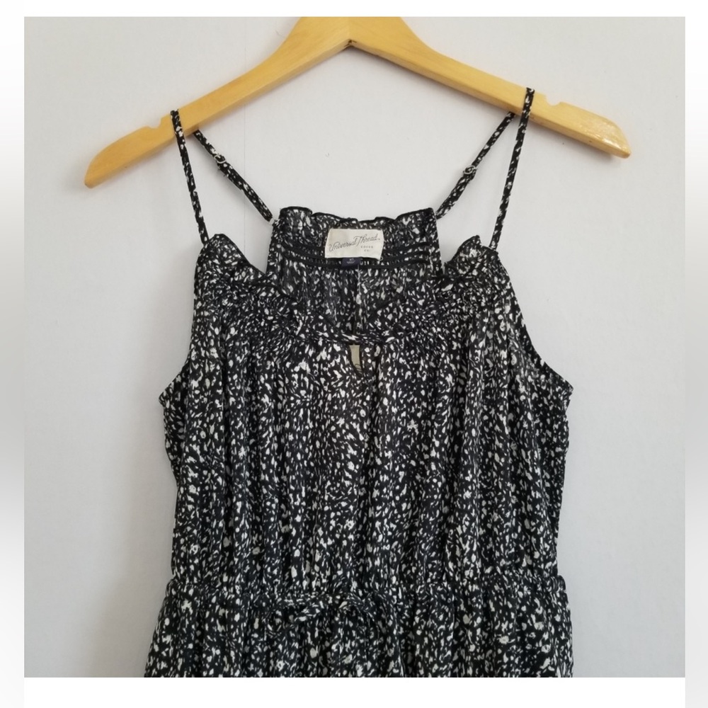 Universal Thread Black and White Patterned Maxi Dress - Picture 2 of 8